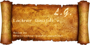 Lackner Gusztáv névjegykártya