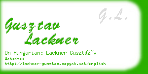 gusztav lackner business card